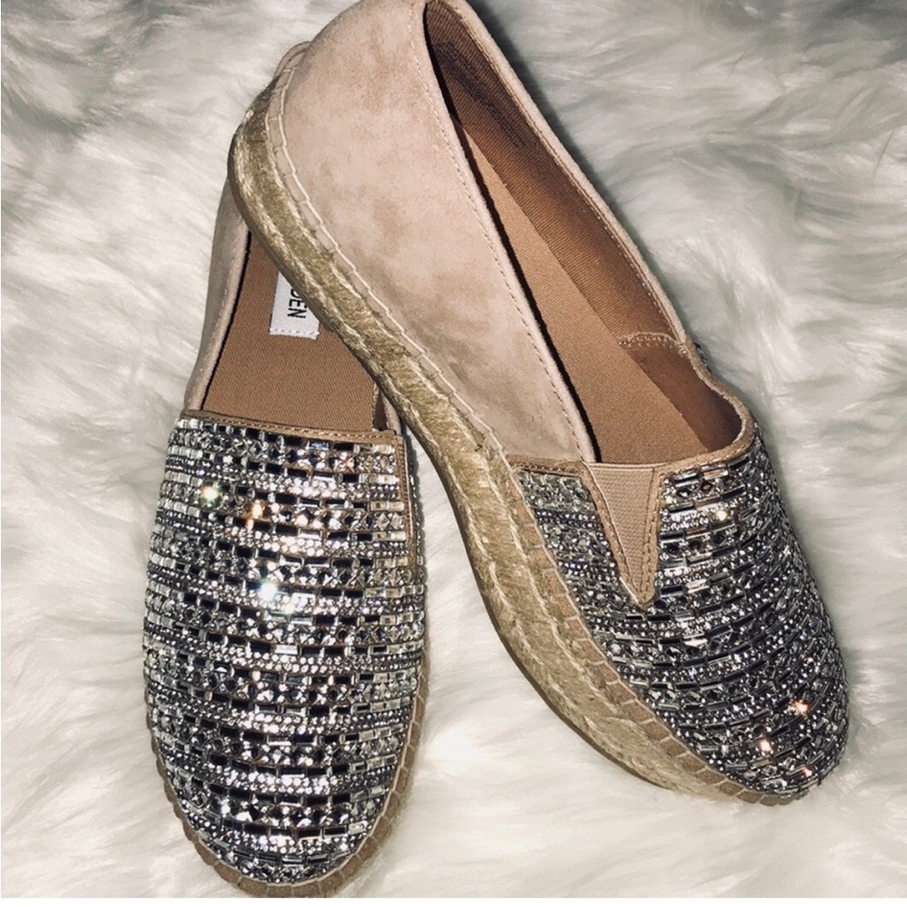 NWT Steve Madden Sequin and Suede Look Slip-On